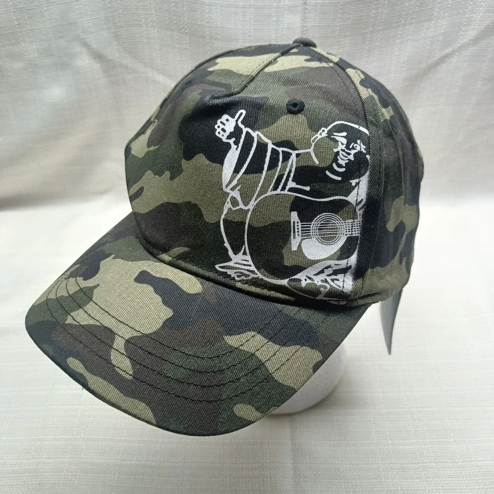 NWT True Religion Buddha Guitar Front Camo Cap Men's Adjustable Snap Back